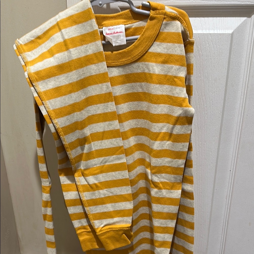 Yellow Striped Kids Long Johns by Hanna Andersson